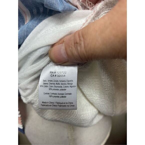 One September Women's Multicolor Pleated Brushstrokes Blouse Medium - Picture 4 of 5